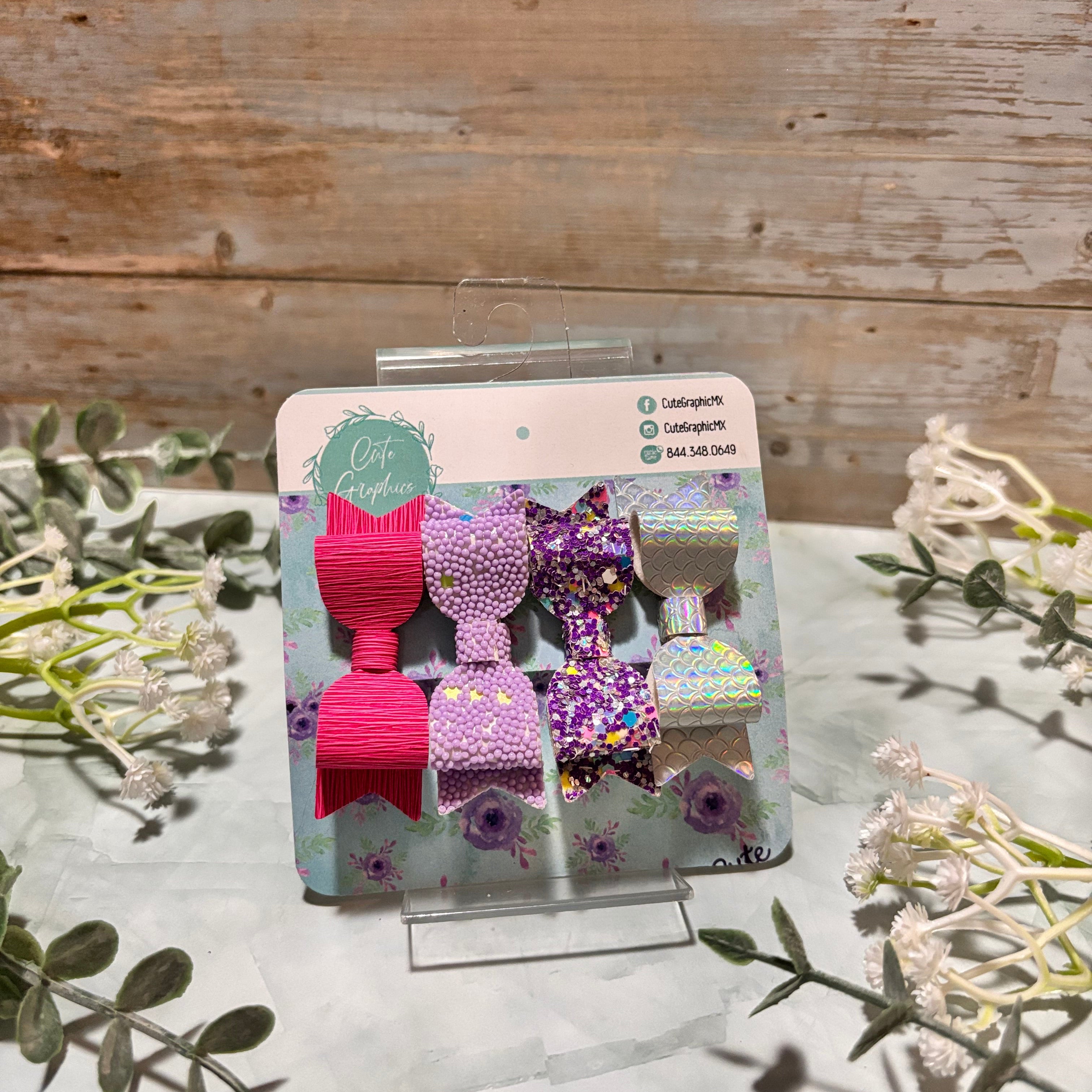 Moño Charlotte Mini de 4 piezas